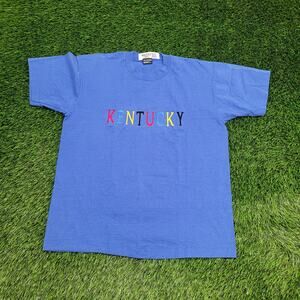 Vintage 80s Kentucky Shirt Large 21x25 Cropped USA